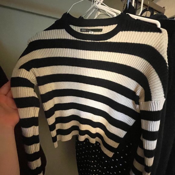 ONLY Cropped Sweater Striped - Picture 1 of 1